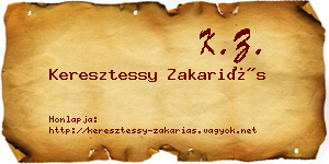 Keresztessy Zakariás névjegykártya